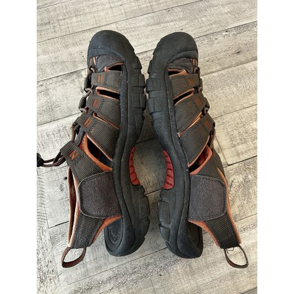 Keen Newport H2‎ Men\'s Sz 9.5 Casual Hiking Sandals Burnt Orange Gray main image 4